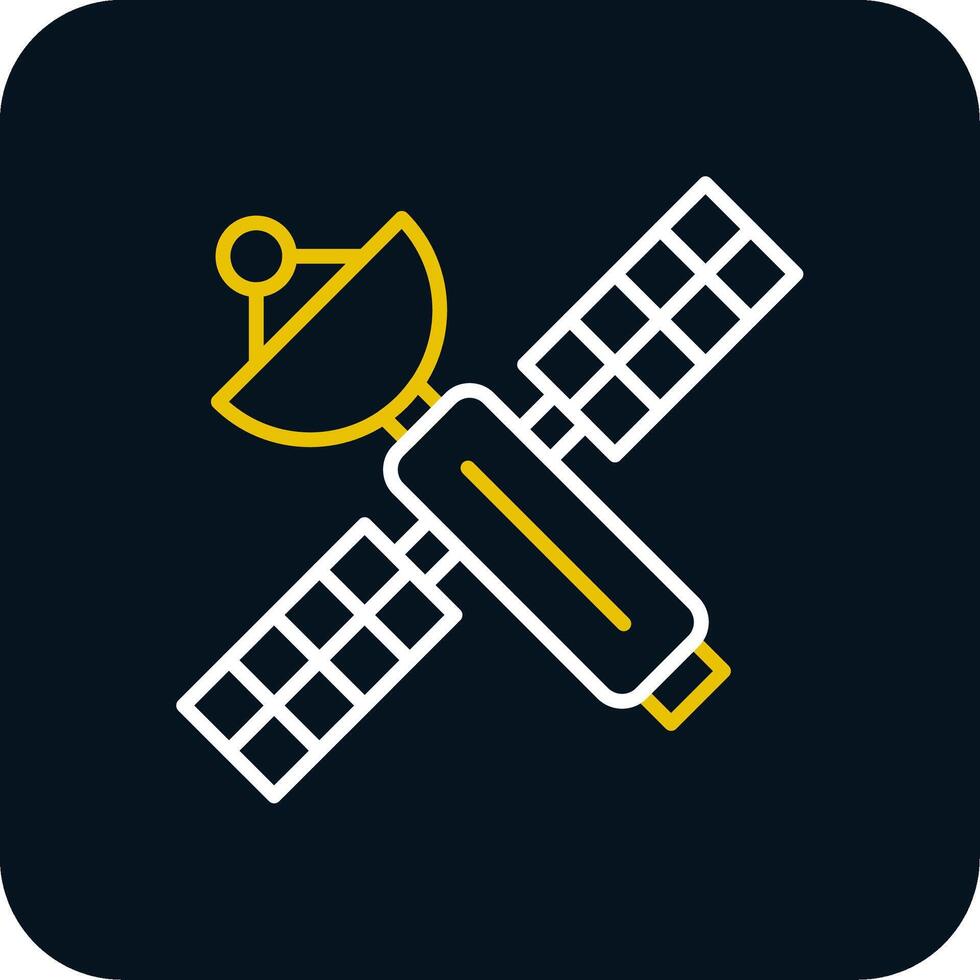 Satellit Linie rot Kreis Symbol vektor