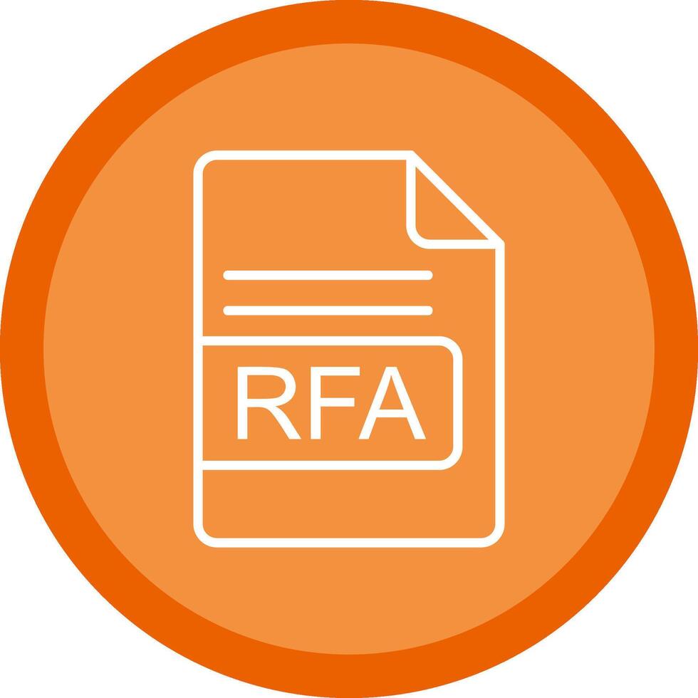 rfa Datei Format Linie multi Kreis Symbol vektor