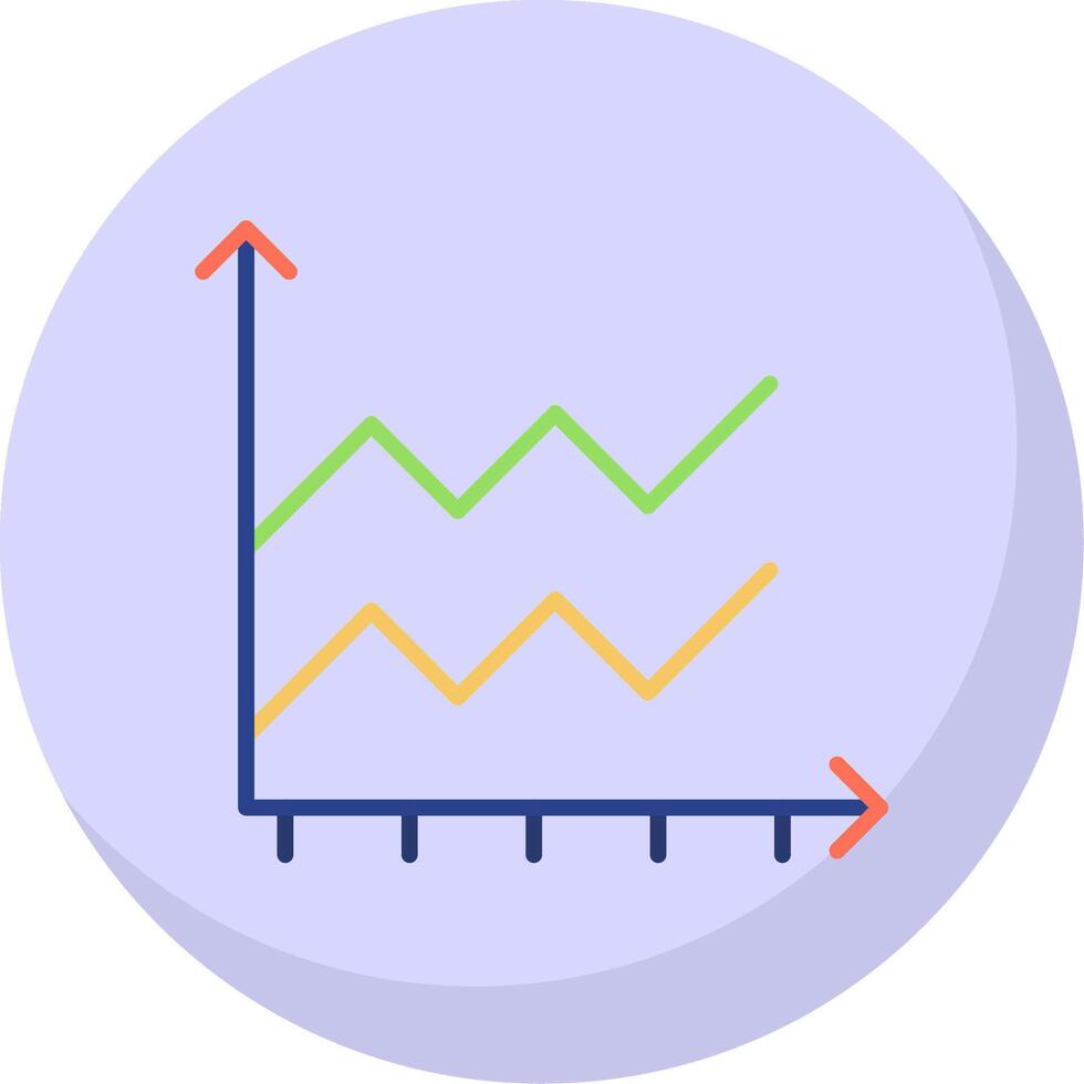 Bereich Graph eben Blase Symbol vektor