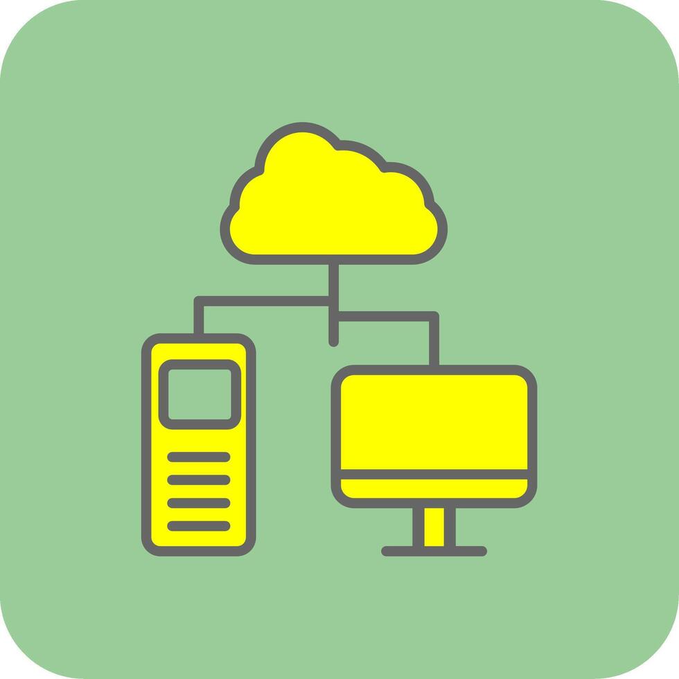 Wolke Computing Glyphe Gradient Ecke Symbol vektor