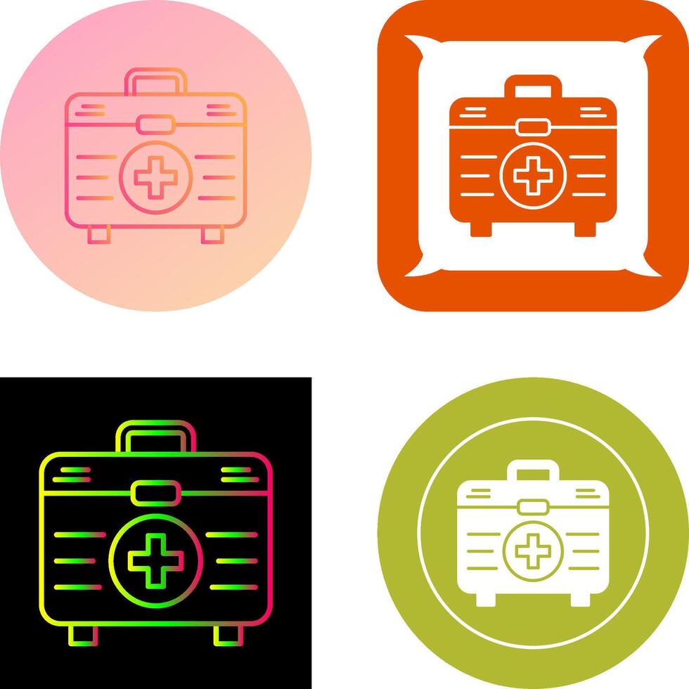 Erste-Hilfe-Kit-Icon-Design vektor