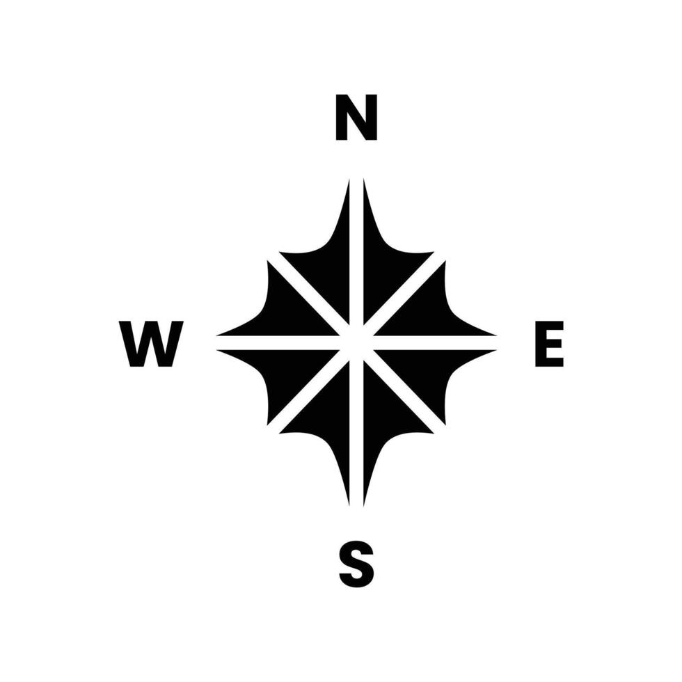 Kompass solide Symbol Design vektor