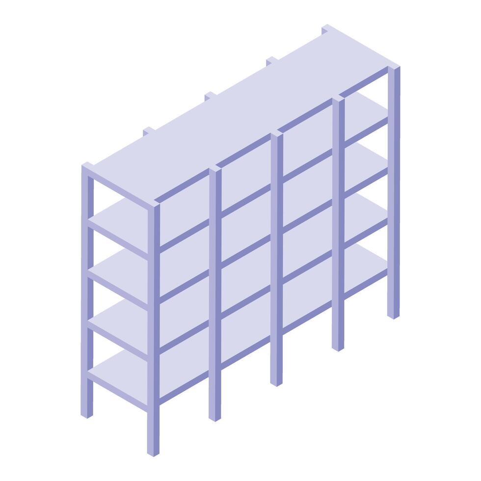 Metall Gestell Symbol isometrisch . Warenhaus Stand vektor