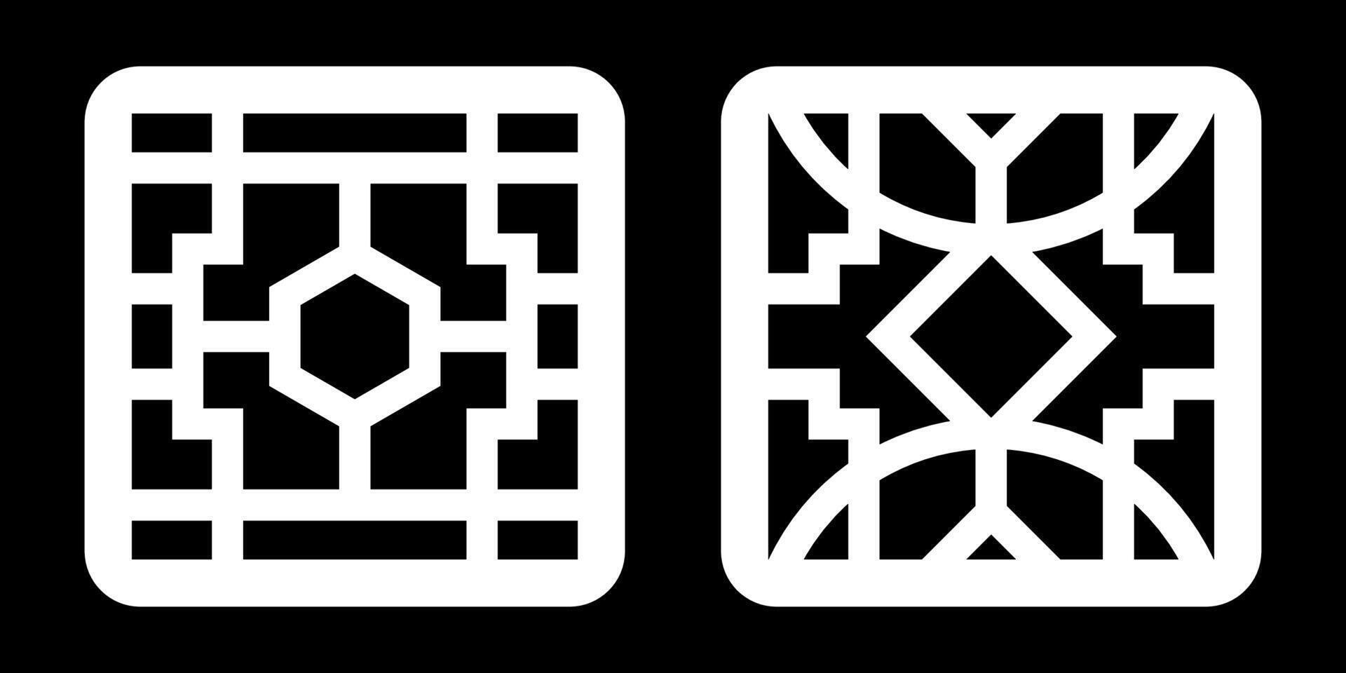 einfach geometrisch Muster zum Hintergrund, Dekoration, Tafel, und cnc Schneiden vektor