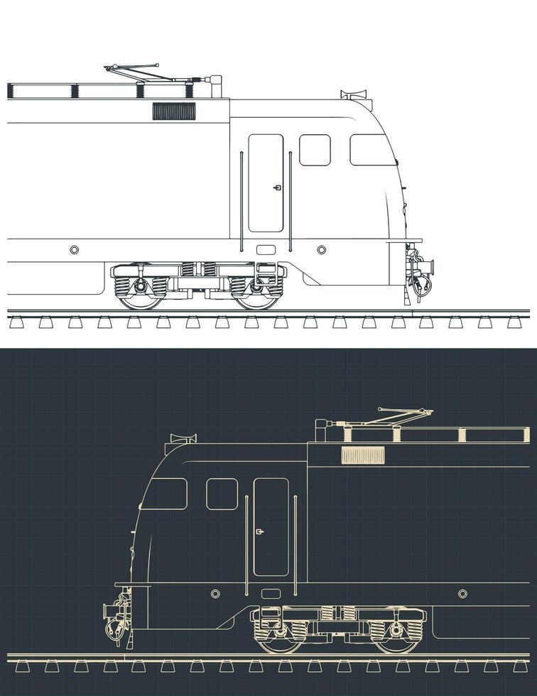 elektrisch Lokomotive Nahansicht vektor