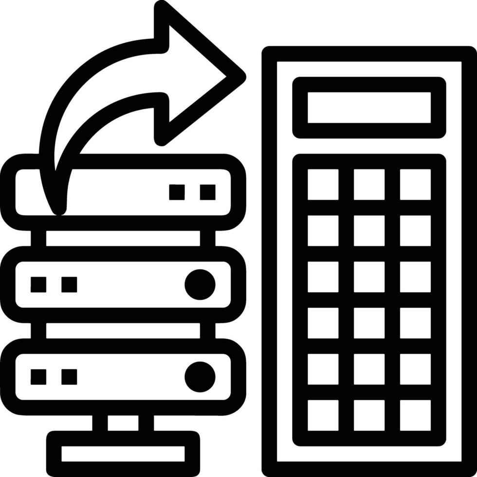 lagring data ikon symbol bild för databas illustration vektor