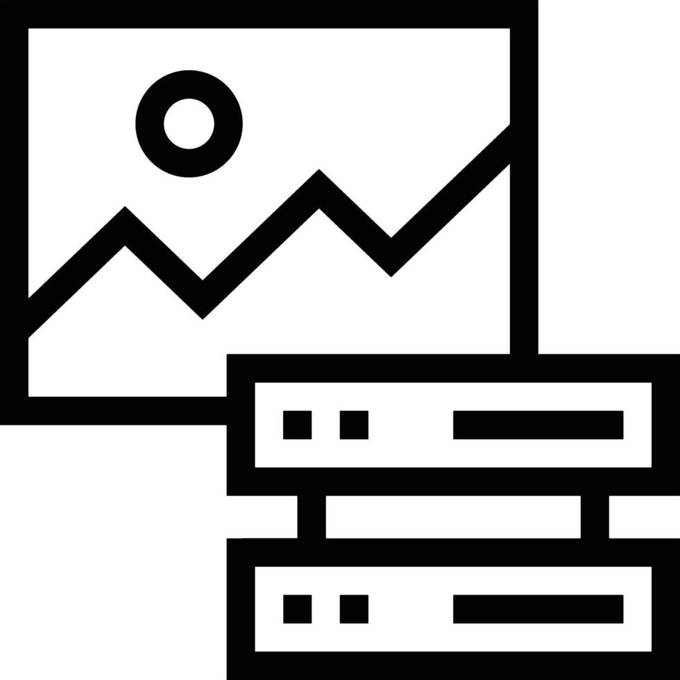 lagring data ikon symbol bild för databas illustration vektor