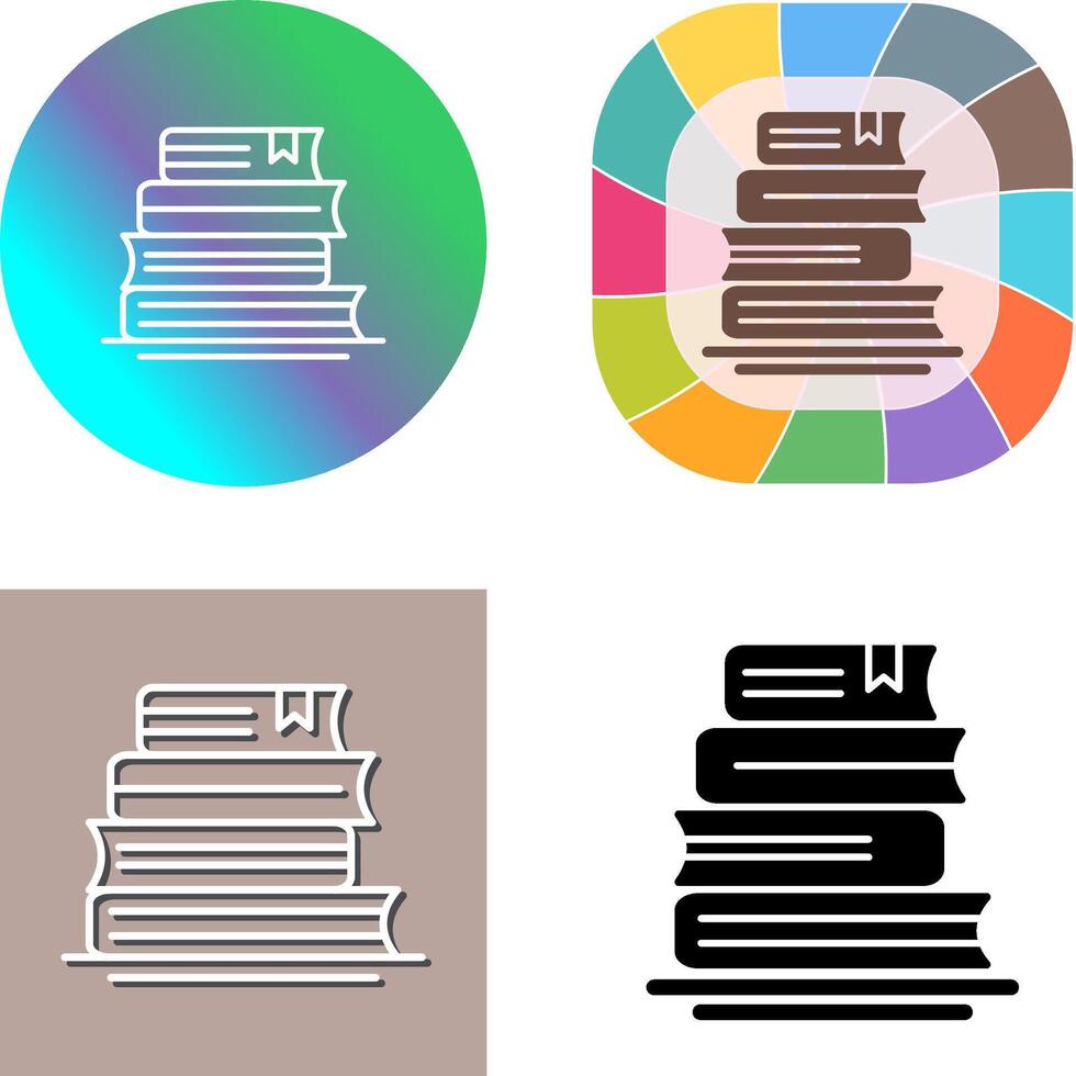 Bücher-Icon-Design vektor