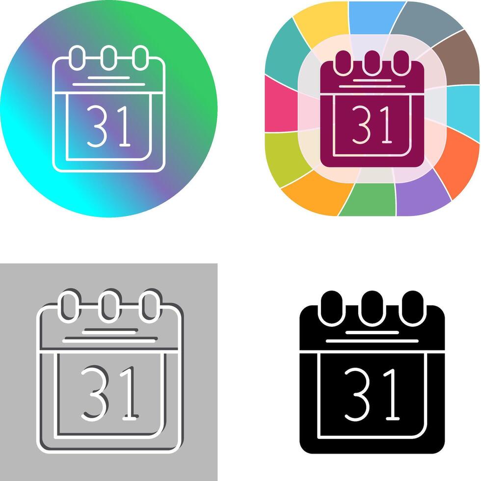 Kalender Icon Design vektor