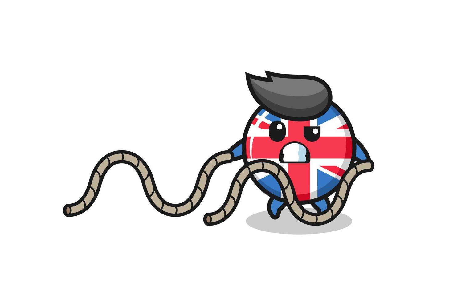 illustration av Storbritanniens flagga gör stridsrep träning vektor