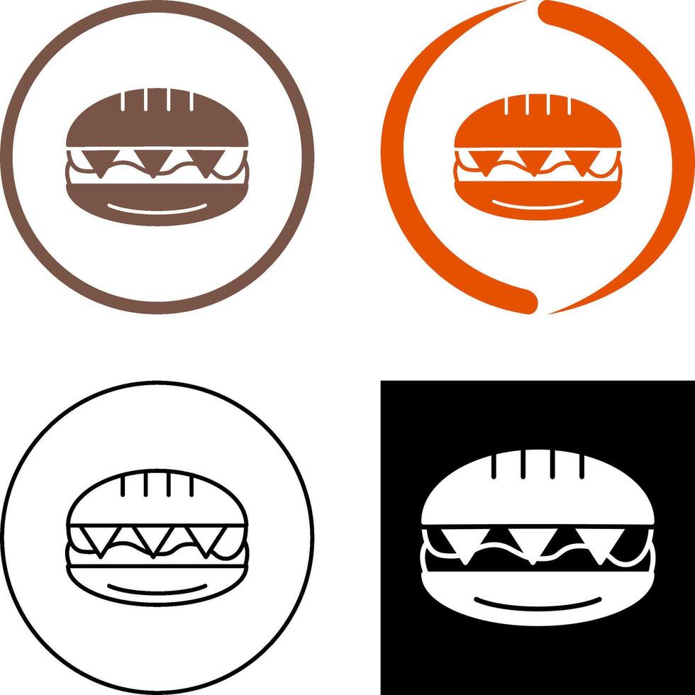 Sandwich-Icon-Design vektor