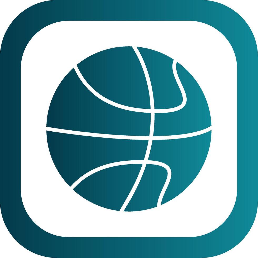 Basketball Glyphe Gradient Ecke Symbol vektor