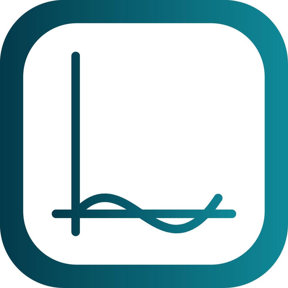 Welle Diagramm Glyphe Gradient Ecke Symbol vektor