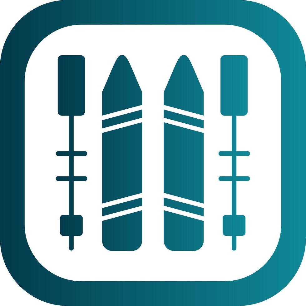 Skifahren Glyphe Gradient Ecke Symbol vektor