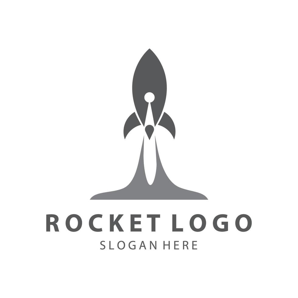 kreativ und modern Rakete Logo Raumschiff starten Vorlage Design vektor