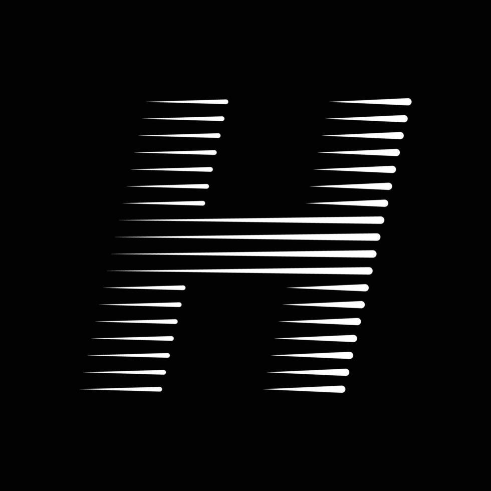 h Brief Linien Logo Symbol Illustration vektor