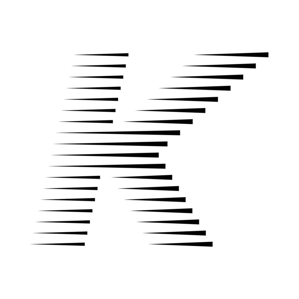 k brev rader logotyp ikon illustration vektor