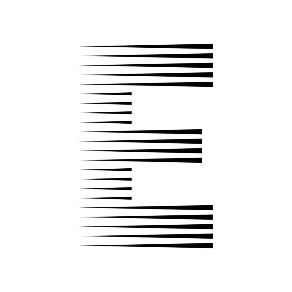 e brev rader logotyp ikon illustration vektor