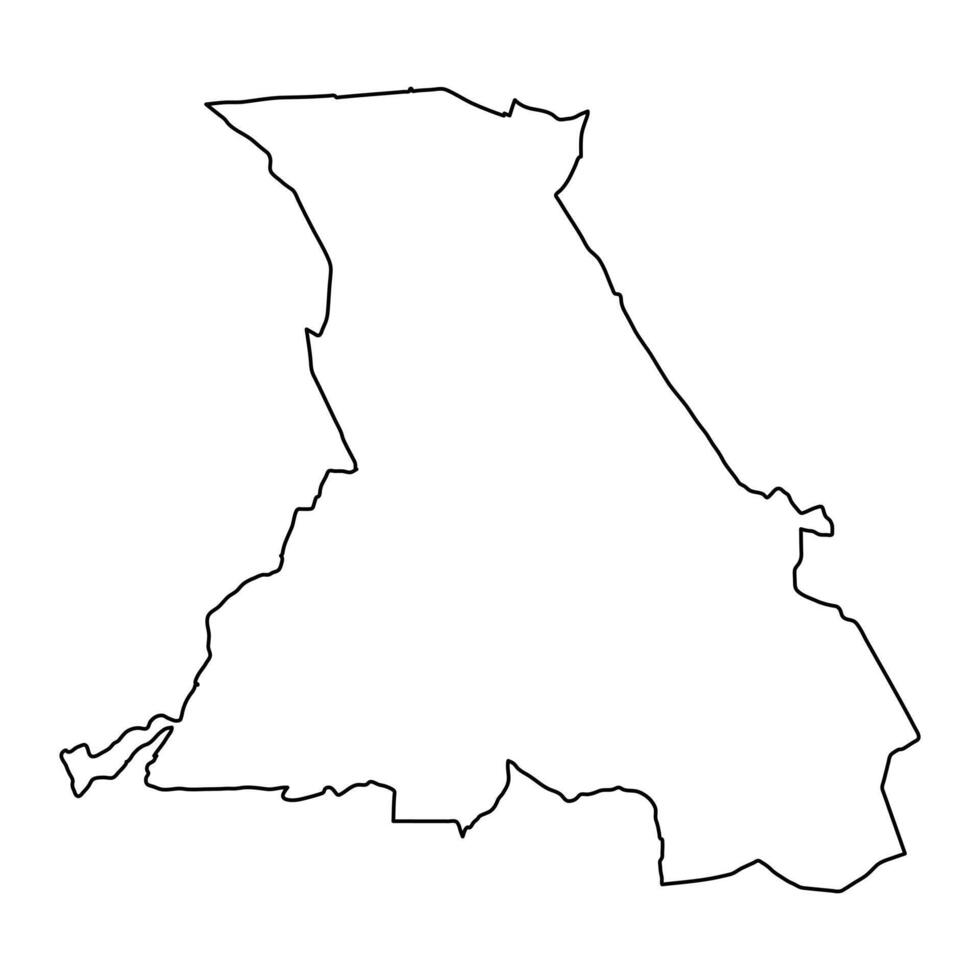 nandi grevskap Karta, administrativ division av kenya. illustration. vektor