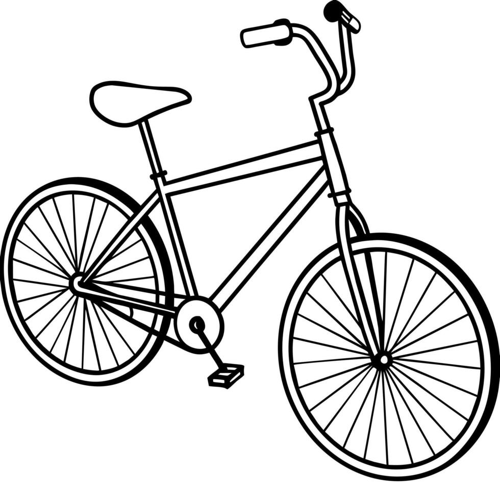 cykel översikt illustration digital färg bok sida linje konst teckning vektor