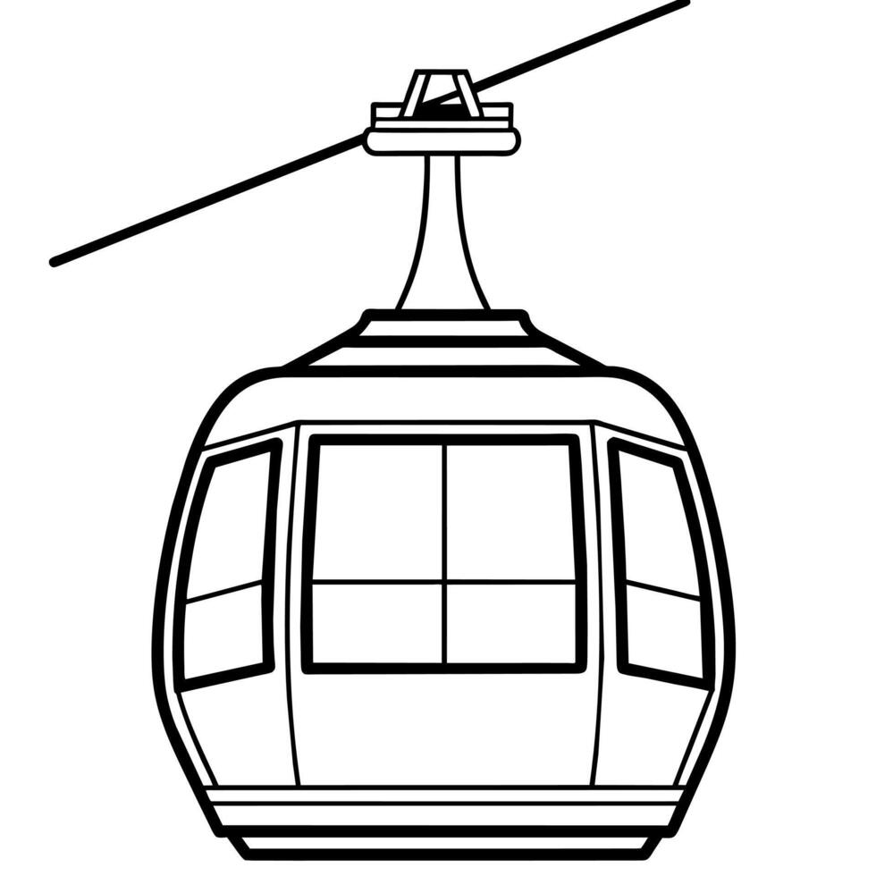 Kabel Auto Gliederung Illustration Digital Färbung Buch Seite Linie Kunst Zeichnung vektor