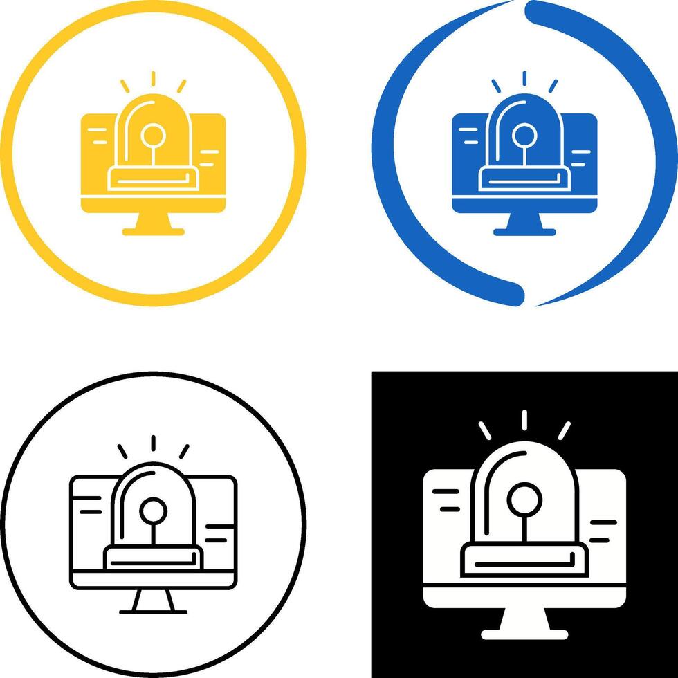 hacken Alarm Symbol Design vektor