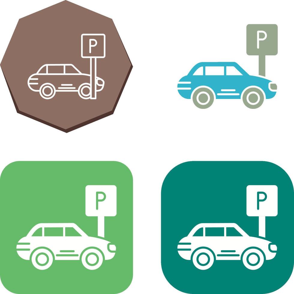 Parkplatz-Icon-Design vektor