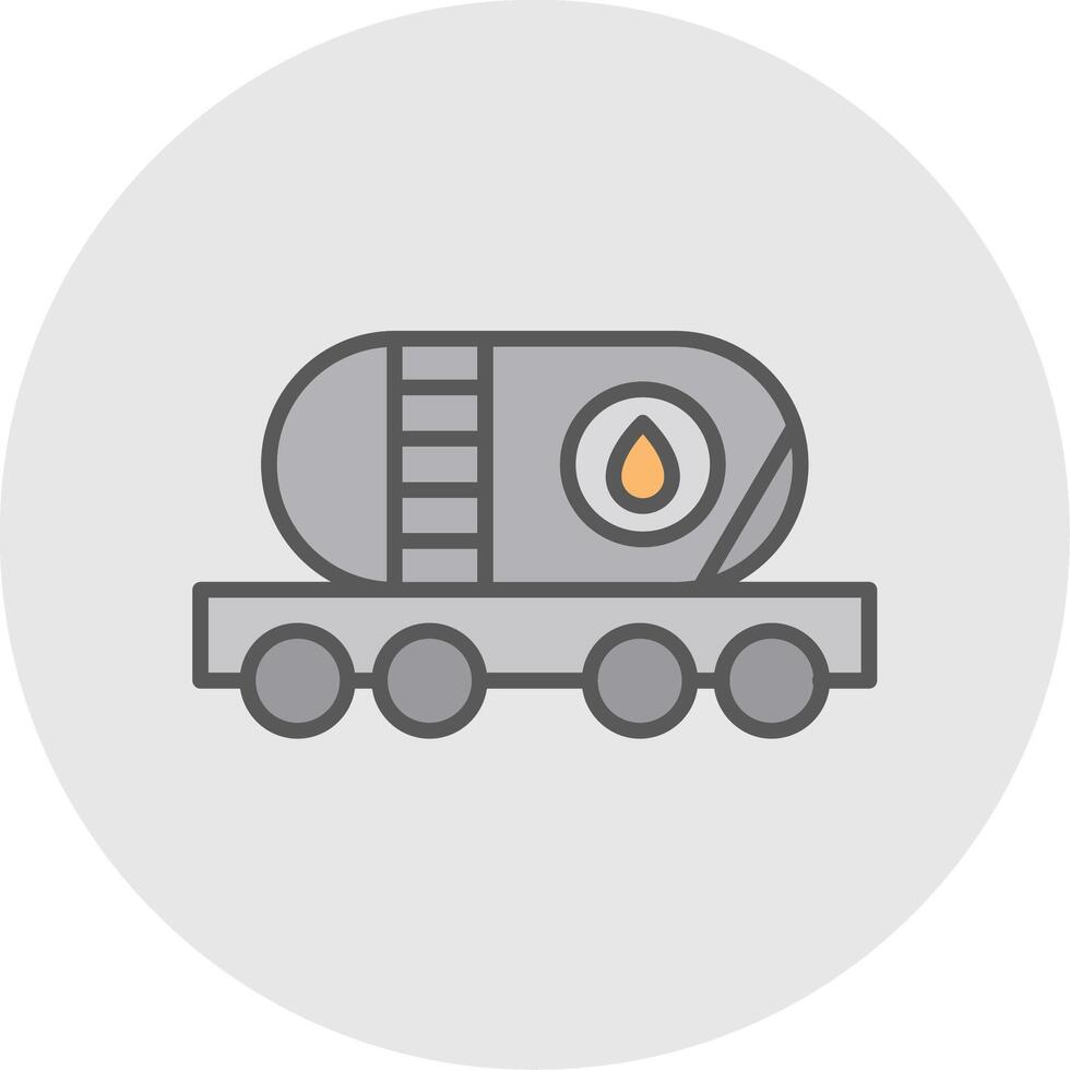 Öl Panzer Linie gefüllt Licht Symbol vektor