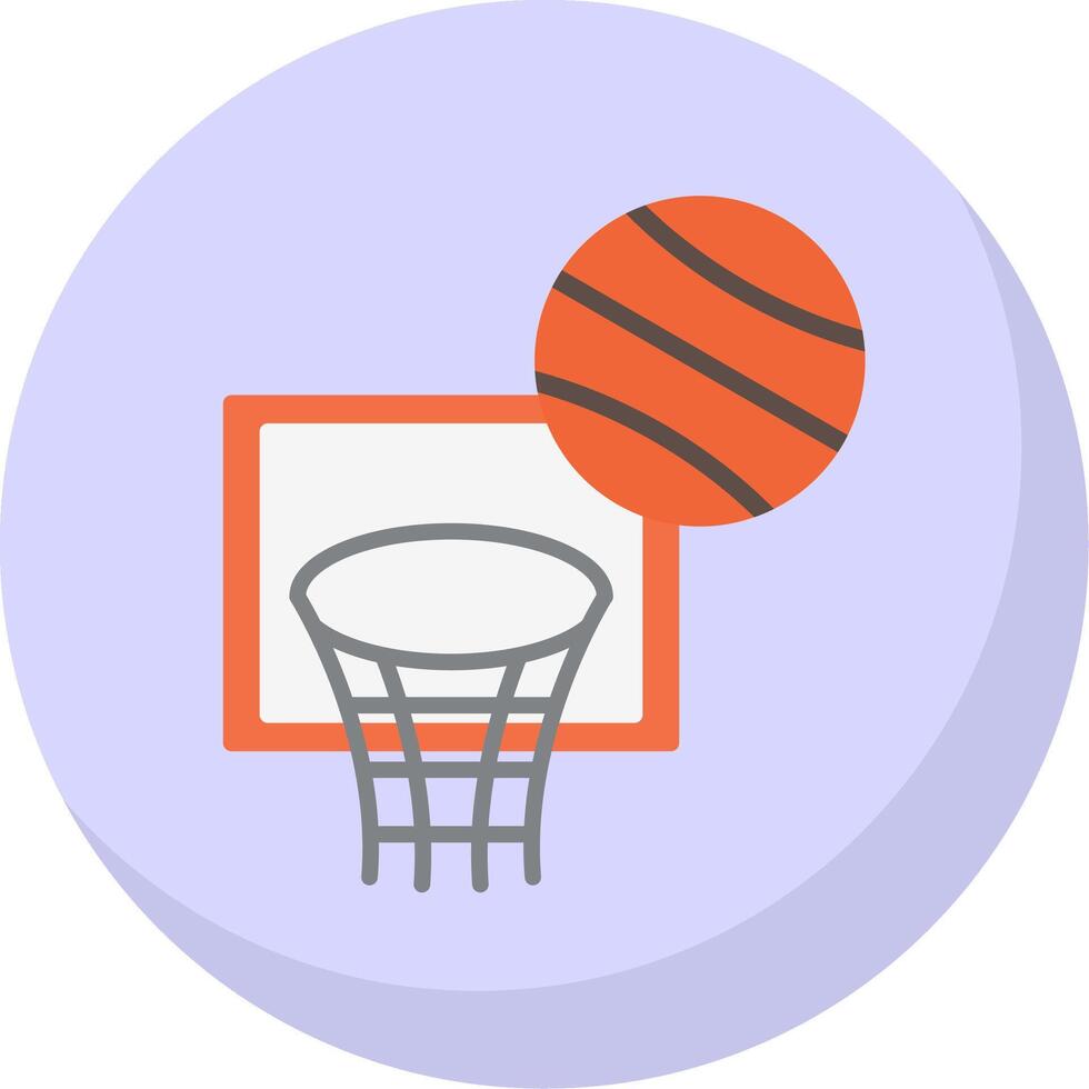 Basketball eben Blase Symbol vektor