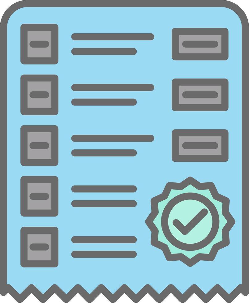 Checkliste Linie gefüllt Licht Symbol vektor