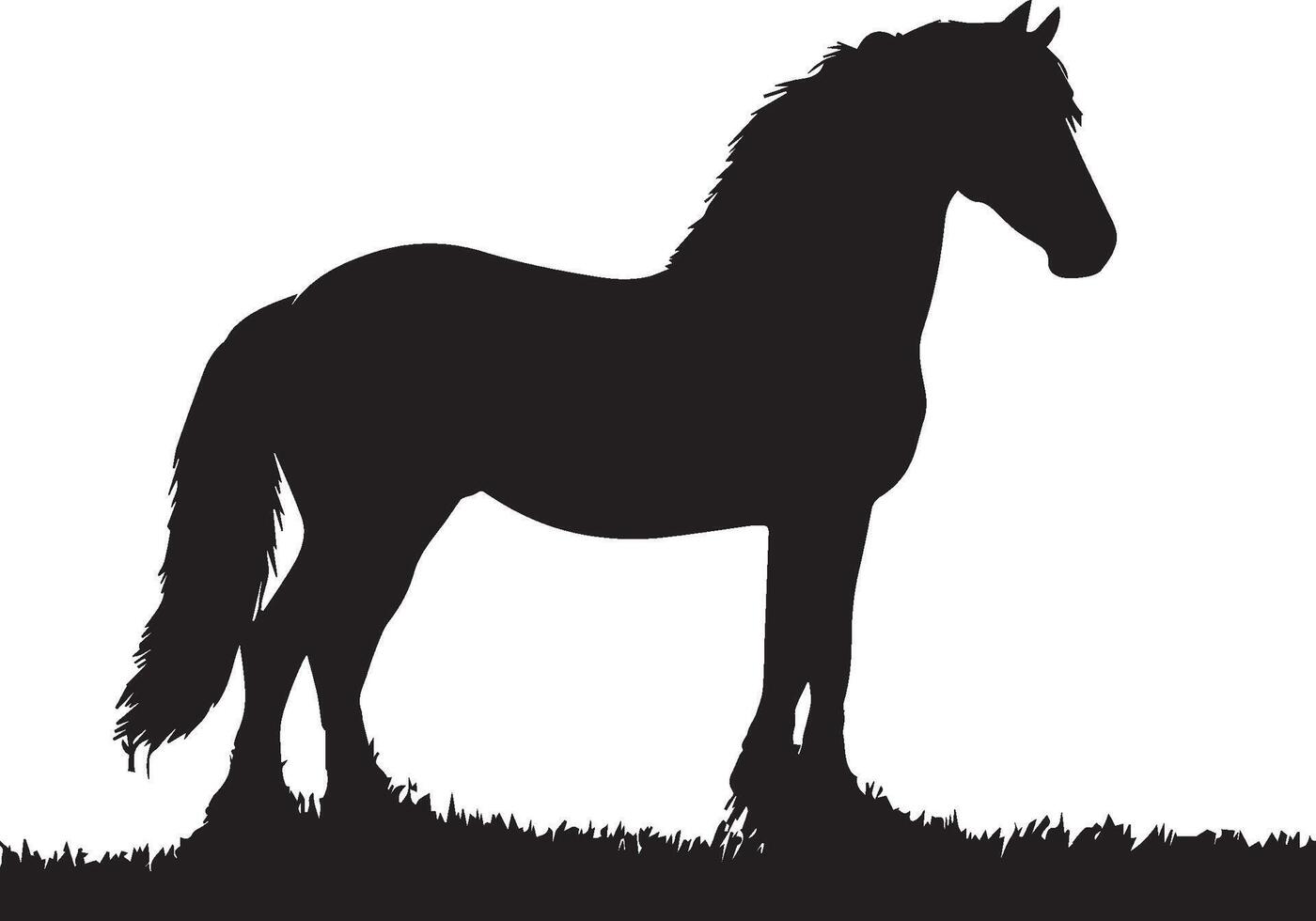häst silhuett djur- uppsättning isolerat på vit bakgrund. svart hästar grafisk element illustration.high upplösning jpg, eps 10 inkluderad vektor