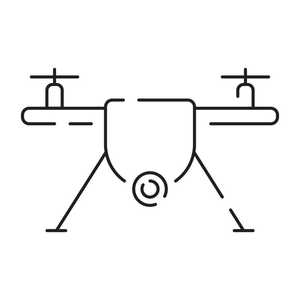 Drönare linje ikon. inkluderad de ikoner som Drönare, avlägsen, kontroller, radar, Karta, signal och Mer. vektor