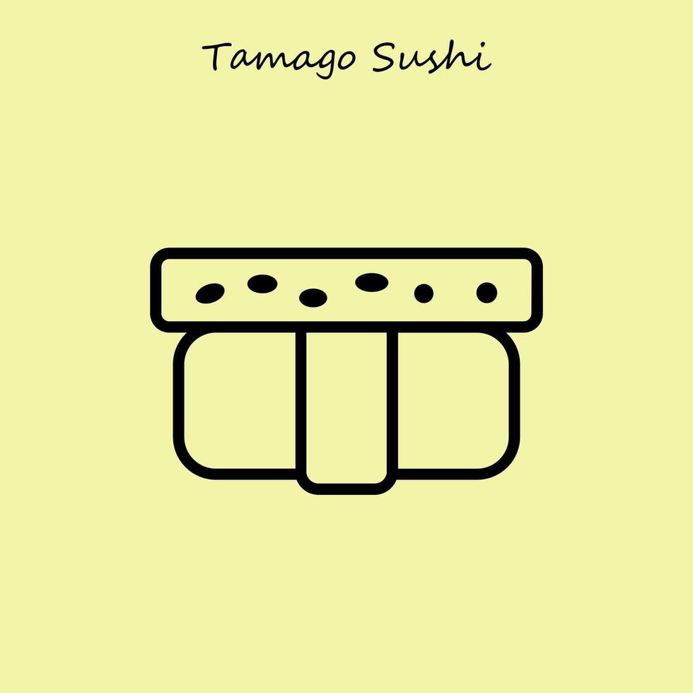 tamago sushi illustration vektor