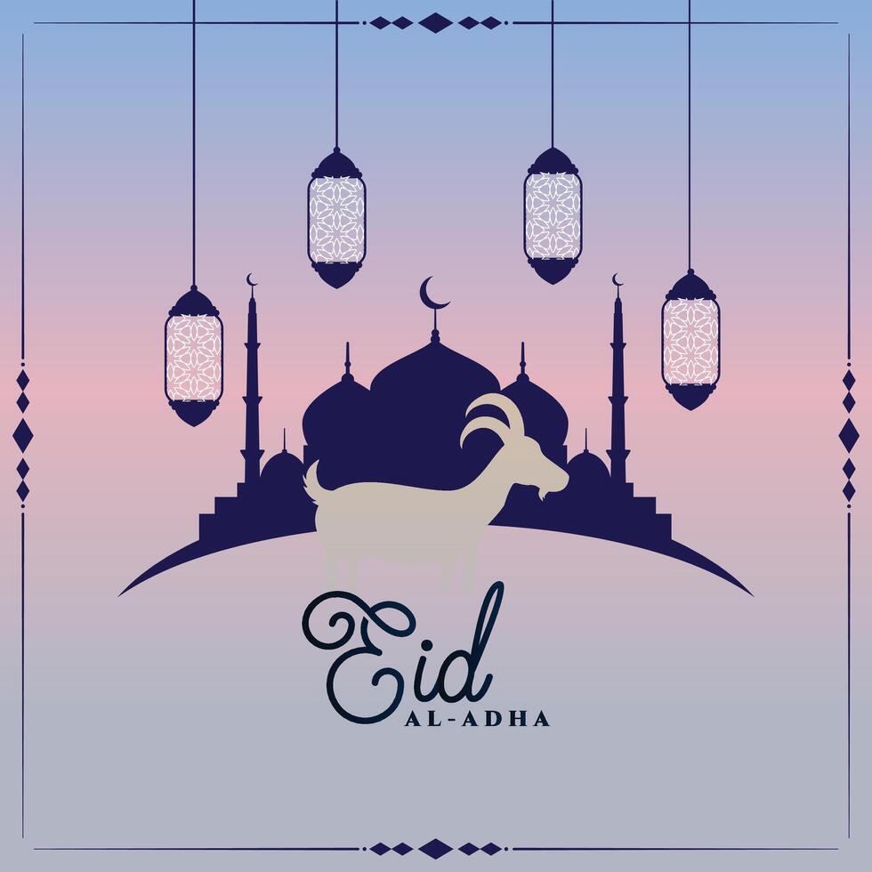 eid al adha Mubarak Muslim Feier Tag vektor