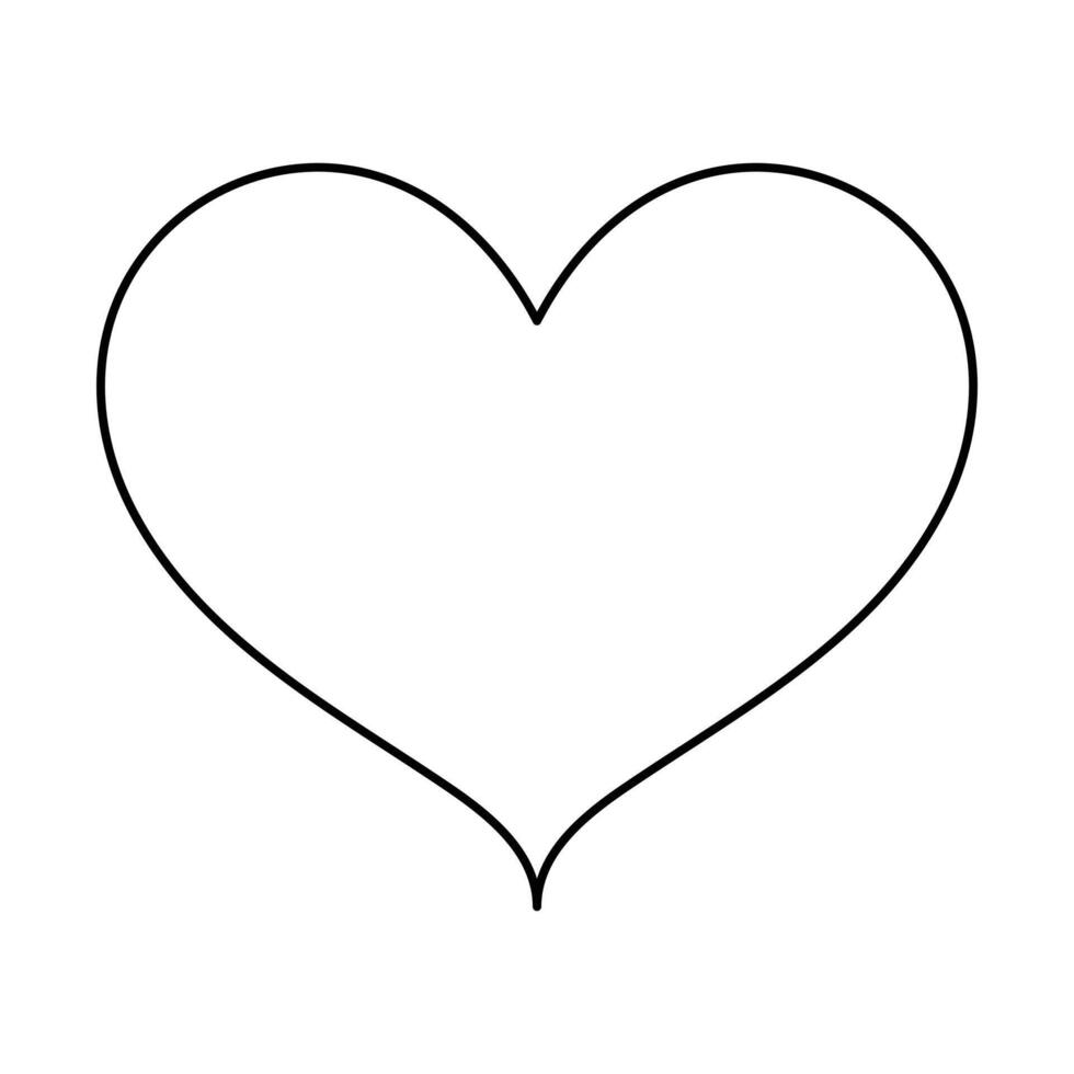 kärlek symbol. hjärta linje ikon, översikt logotyp illustration, isolerat hjärta på en vit bakgrund vektor