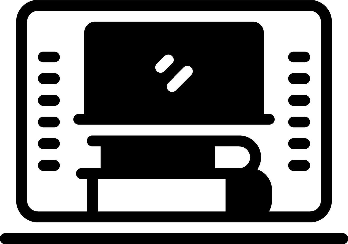 solide schwarz Symbol zum online Schule vektor