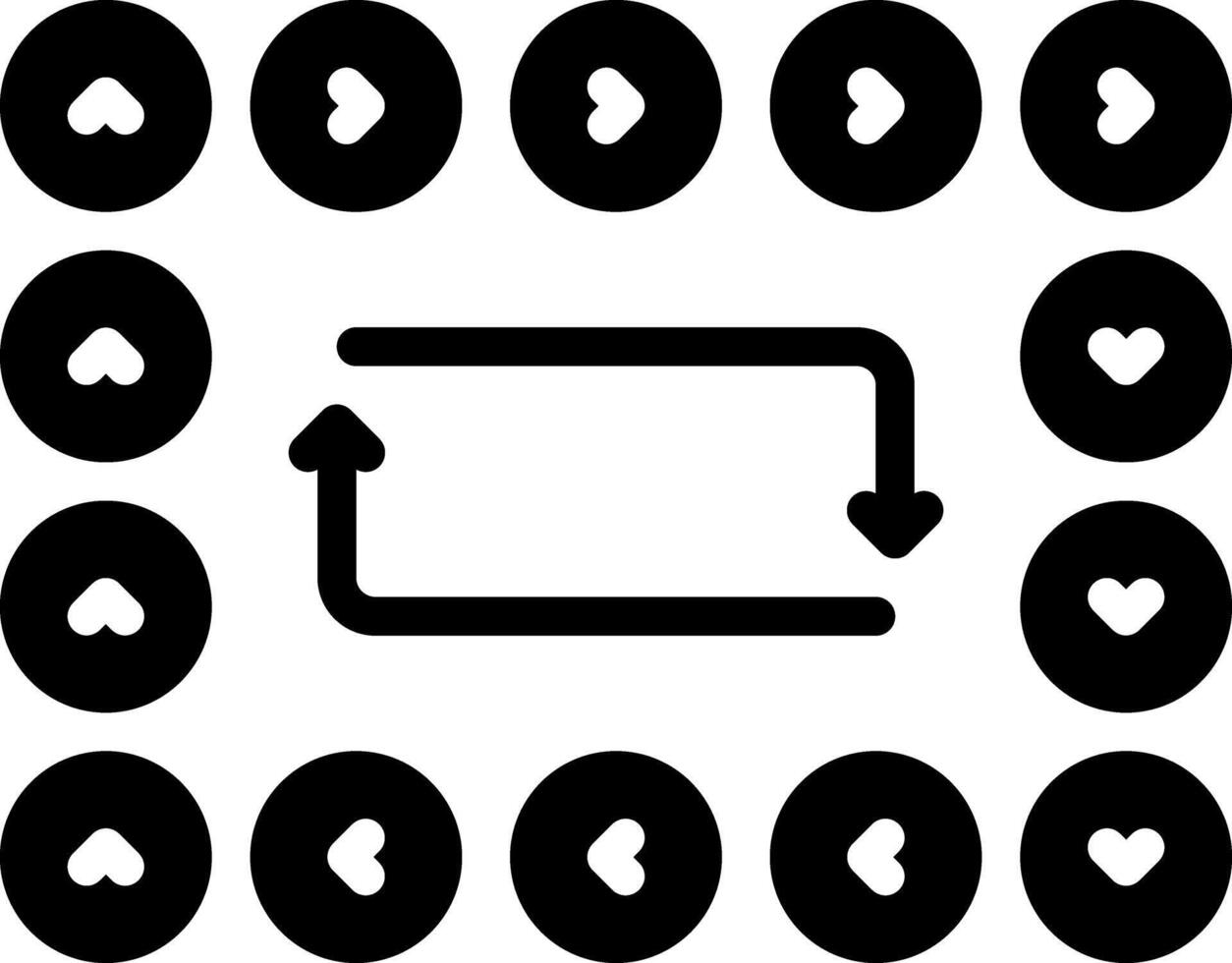 solide schwarz Symbol zum wiederholt vektor