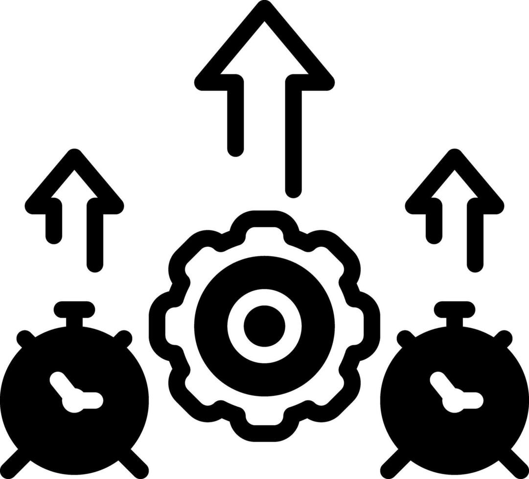 solide schwarz Symbol zum Effizienz vektor