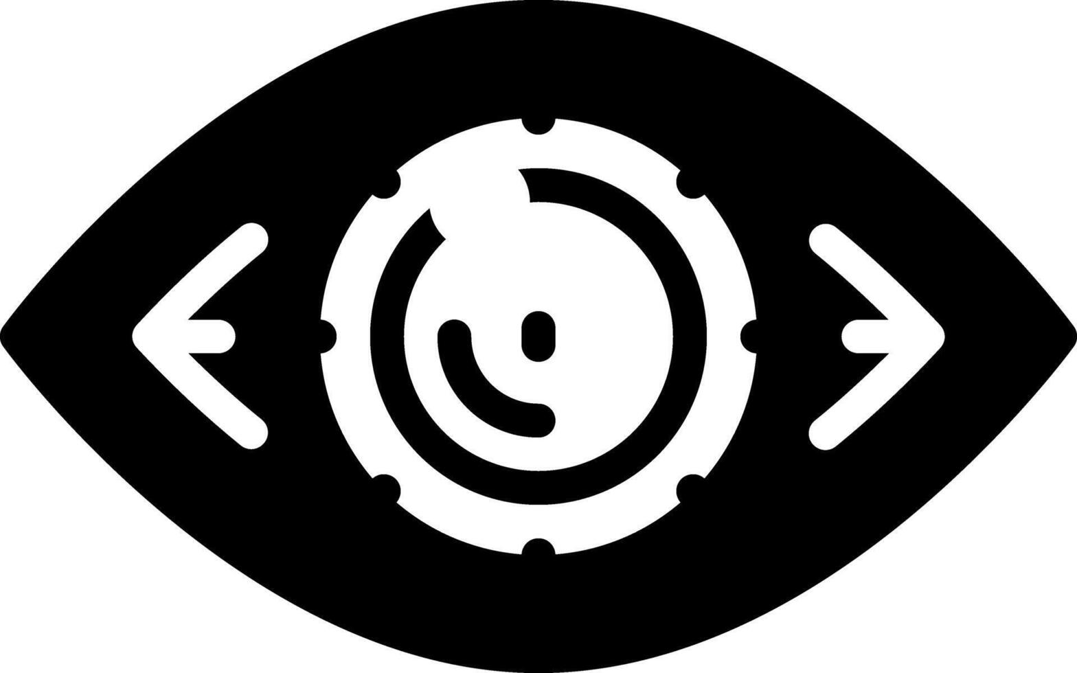 solide schwarz Symbol zum Vision vektor