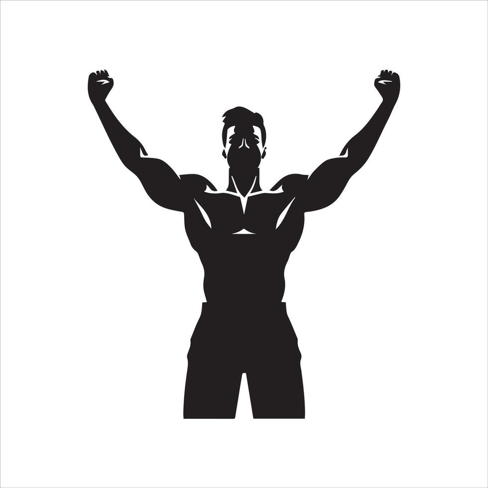 Fitnessstudio trainieren Silhouette Sammlung.Mensch Fitness Illustration Satz. vektor