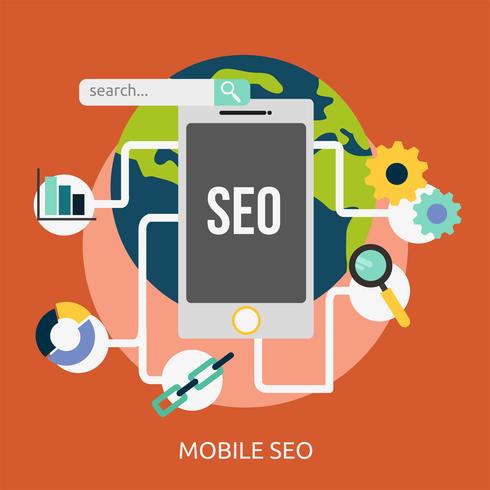 Mobile SEO Konzeptionelle Darstellung vektor