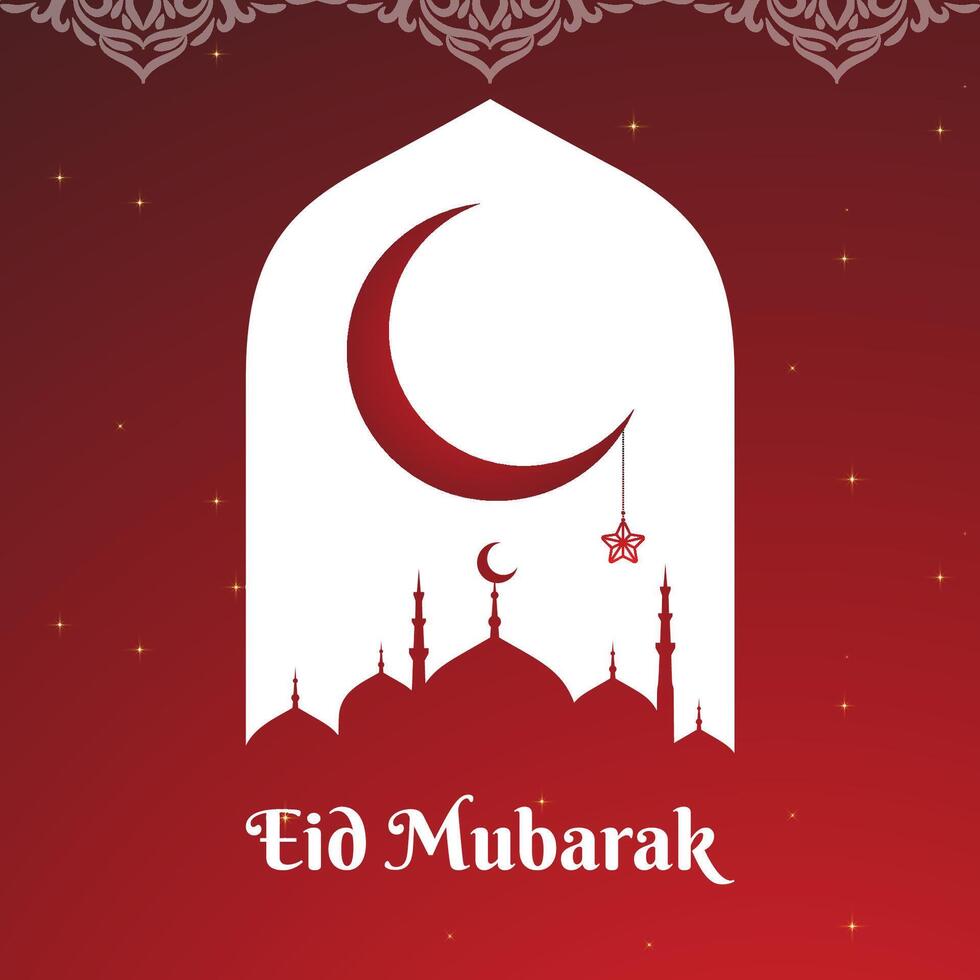 eid al Adha mubarak social media posta skön islamic bakgrund vektor