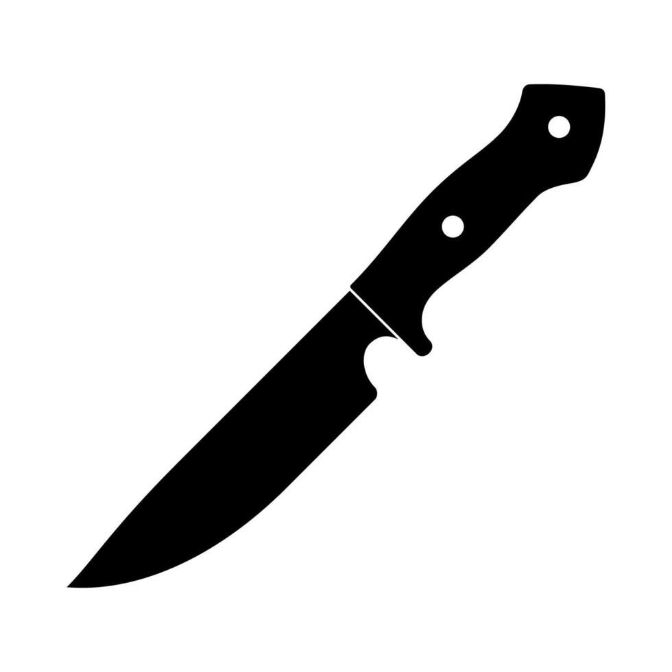 kniv ikon. svart silhuett. kock kök kniv. redskap för matlagning. köksutrustning illustration vektor
