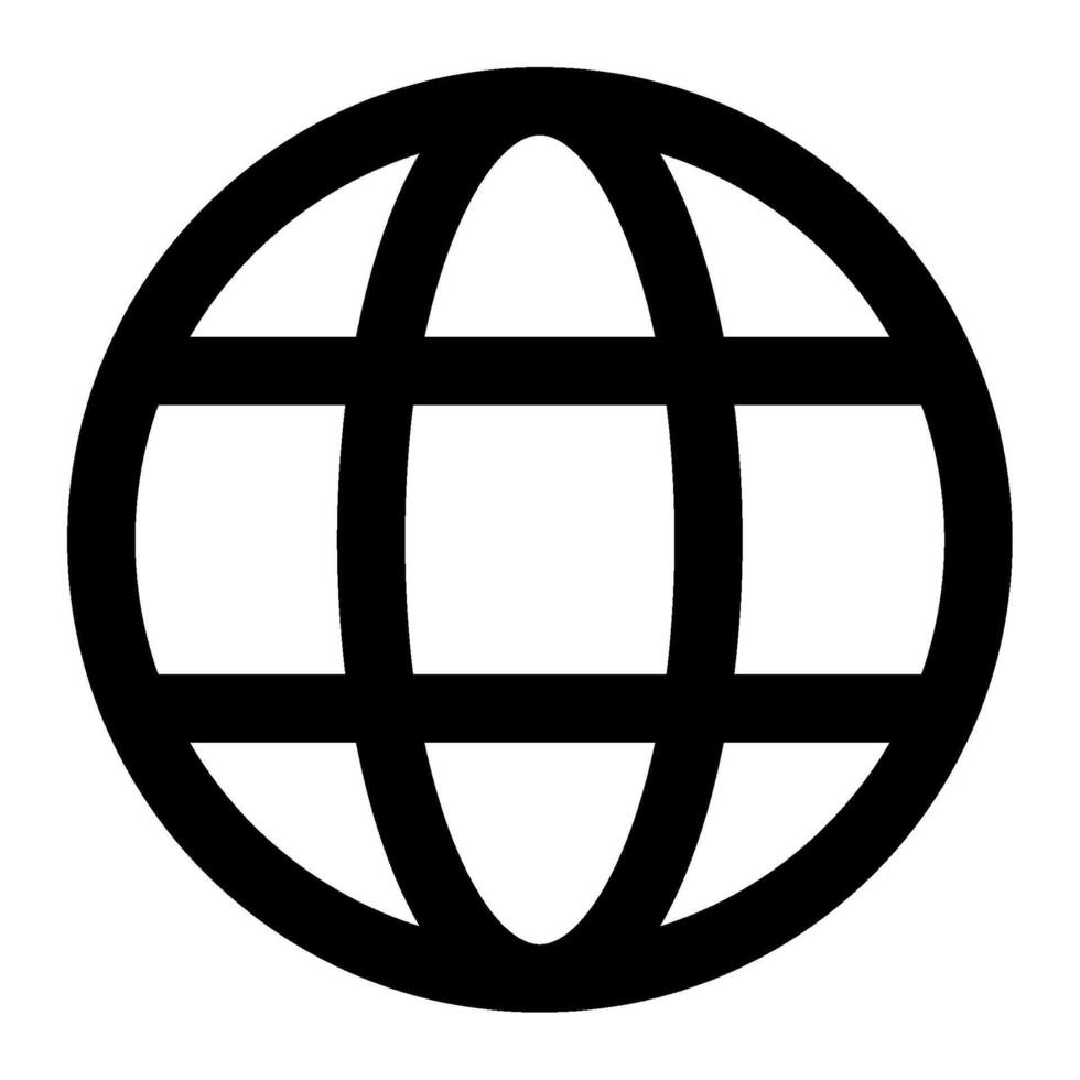 Globus Symbol zum Netz, Anwendung, Infografik vektor