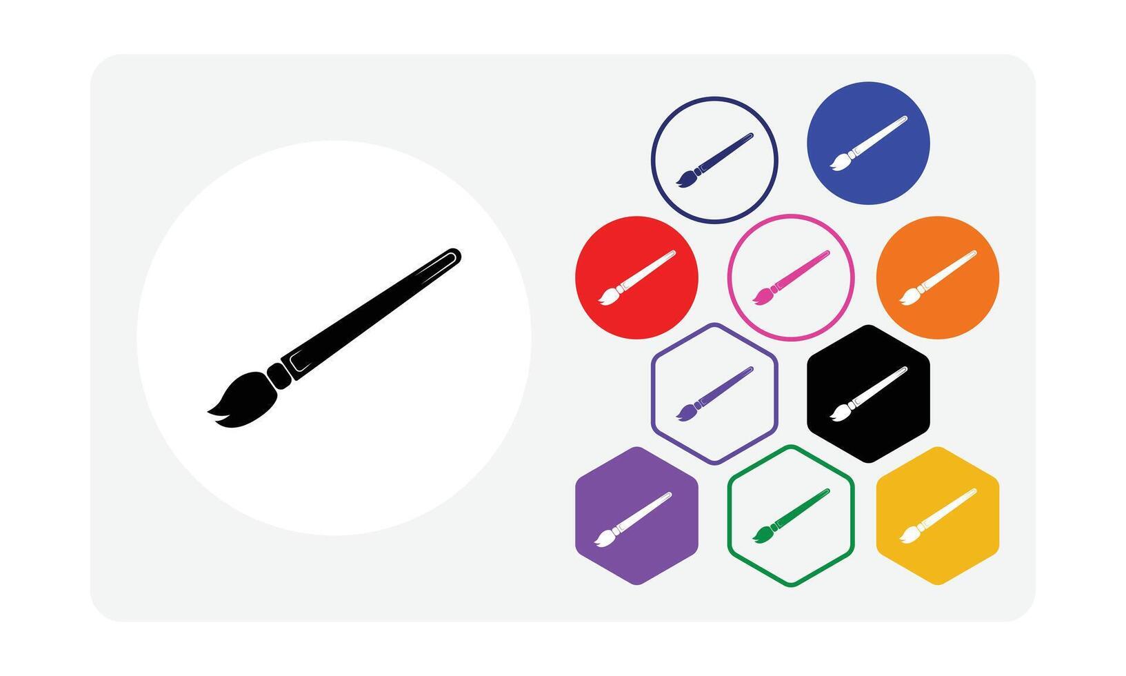 Bürste Werkzeug Microsoft Farbe Symbol vektor