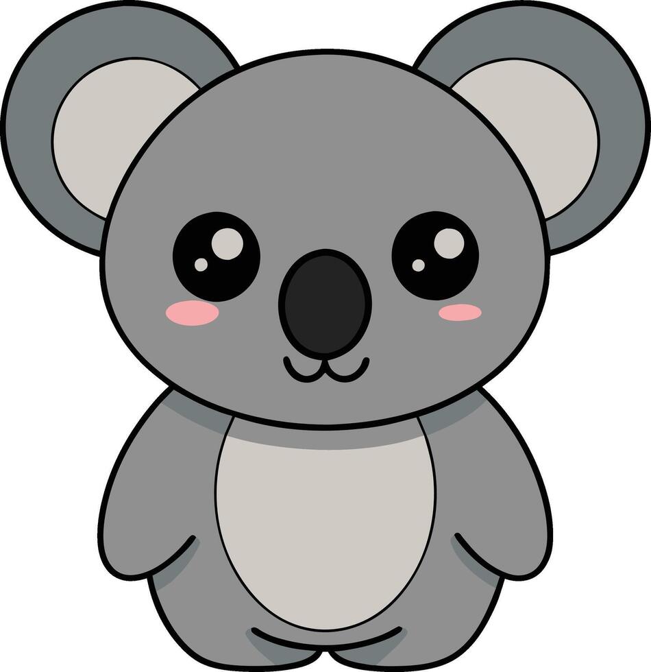 minimalistisk söt koala , charmig illustration vektor