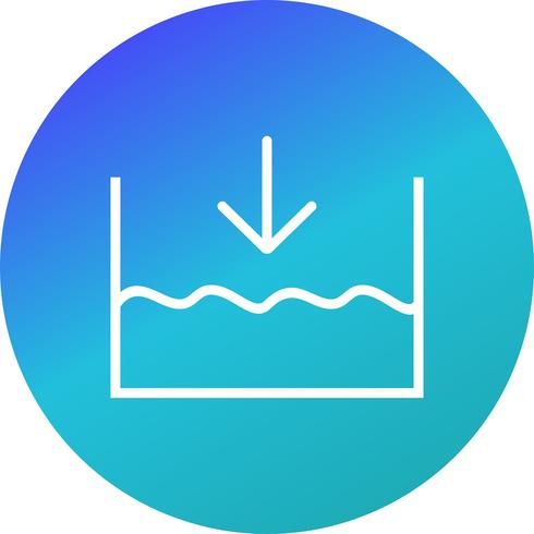 Unterhalb des Meeresspiegels Vector Icon