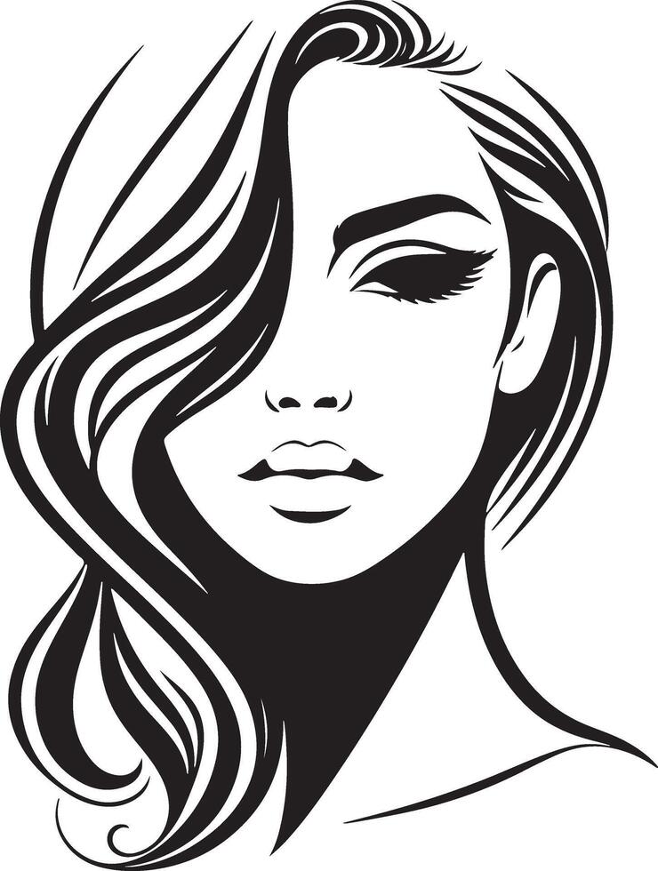 kvinnor skönhet ansikte silhuett illustration vektor