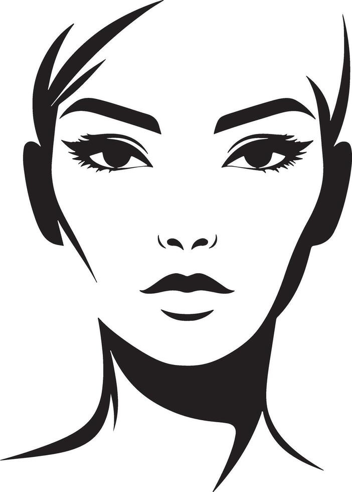 Frauen Schönheit Gesicht Silhouette Illustration vektor