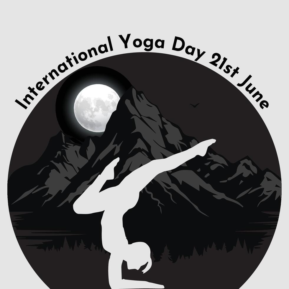 International Yoga Tag 21 .. Juni vektor